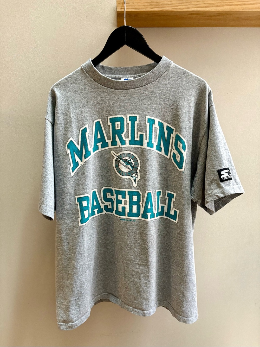 Florida Marlins VTG 1995 grey Starter T-shirt XL Made in USA